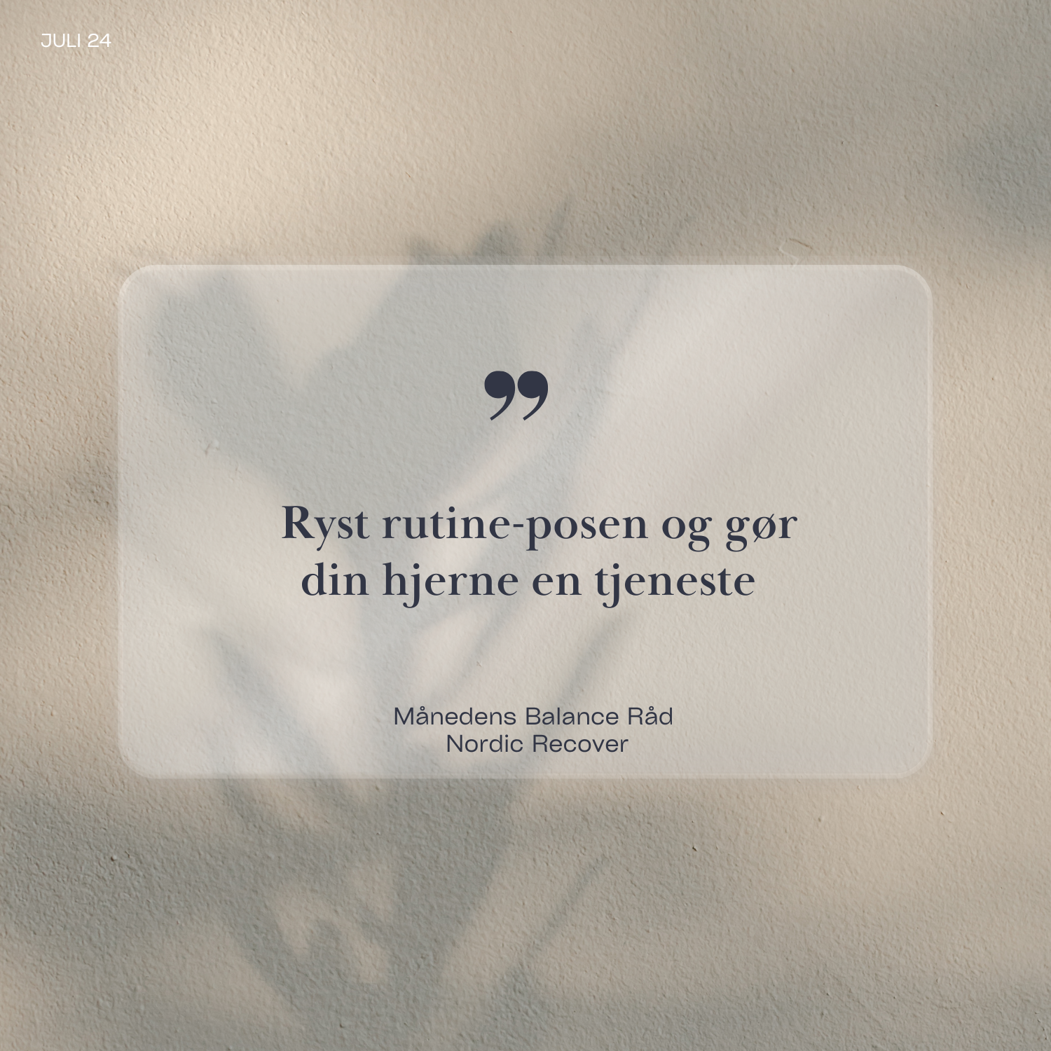 Ryst rutine-posen og gør din hjerne en tjeneste - Månedens Balance Råd