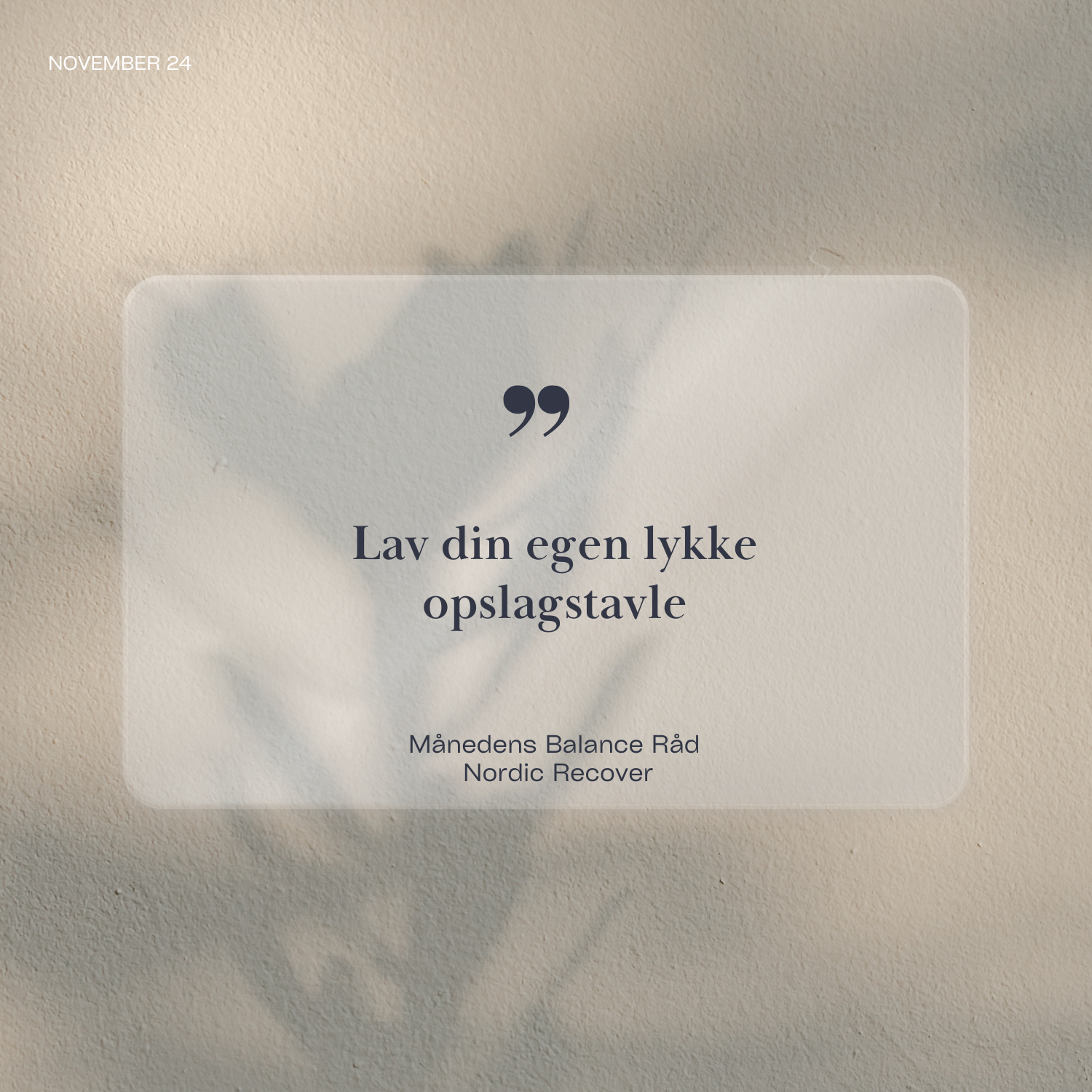 Lav din egen lykke-opslagstavle - Månedens Balance råd