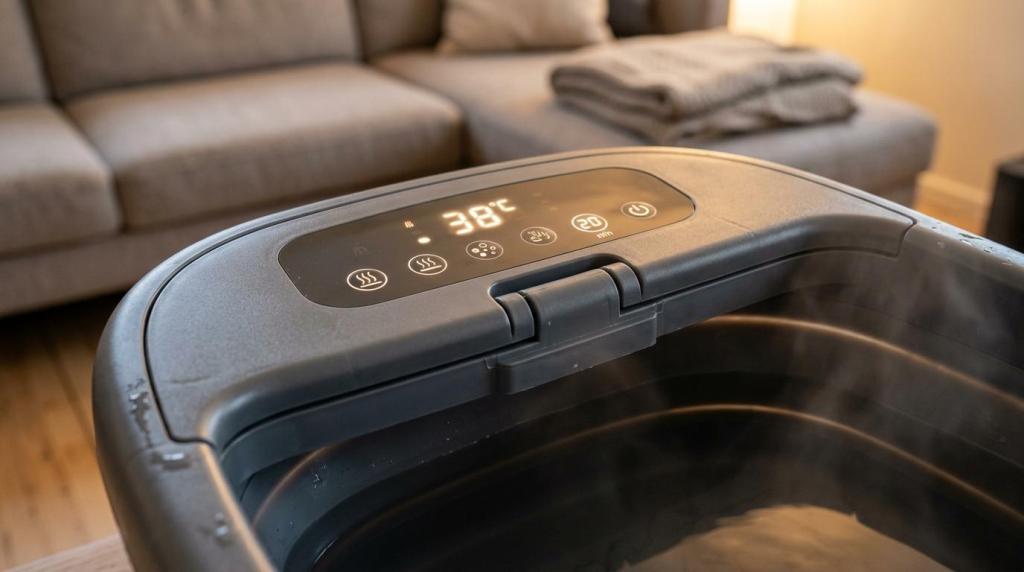 Fuldautomatisk elektrisk fodspa med varme og massage