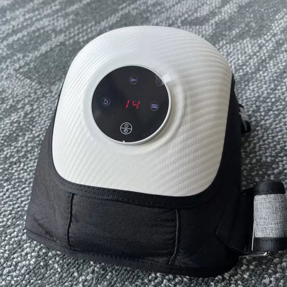Infrarød knæmassage, med vibrator og kompression