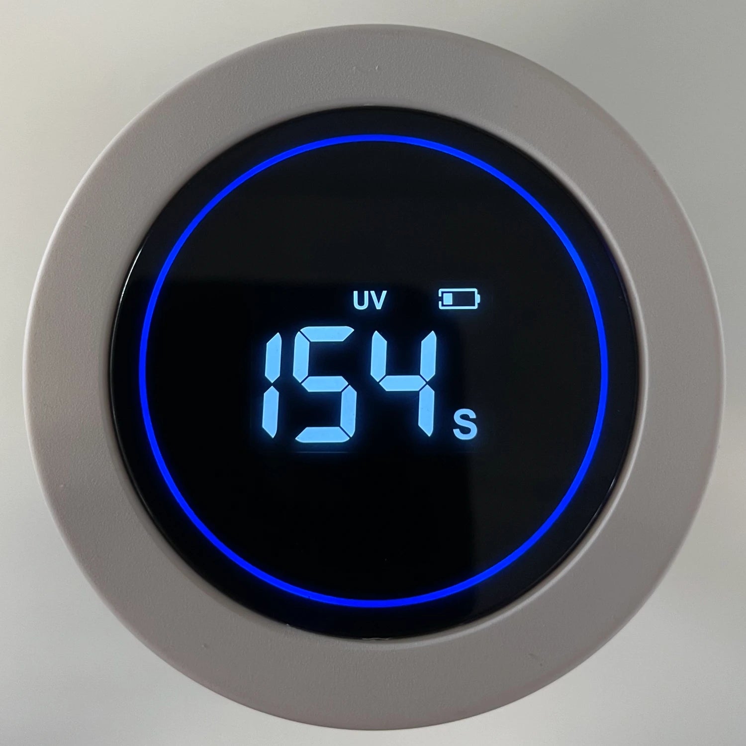 Selvrensende flaske med drikkealarm, hvid